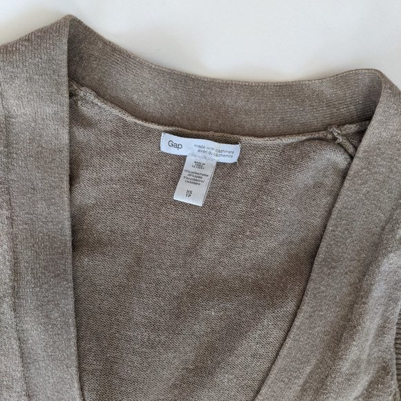 GAP Knit Vest, Tan, XS - Picture 2 of 3
